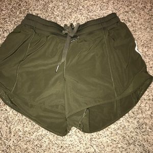 Olive Green lululemon running shorts